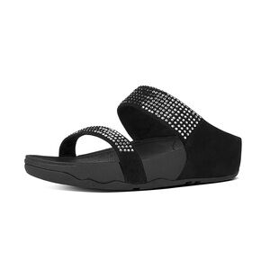 Fitflop Flare Suede Slide Sandals Crystal